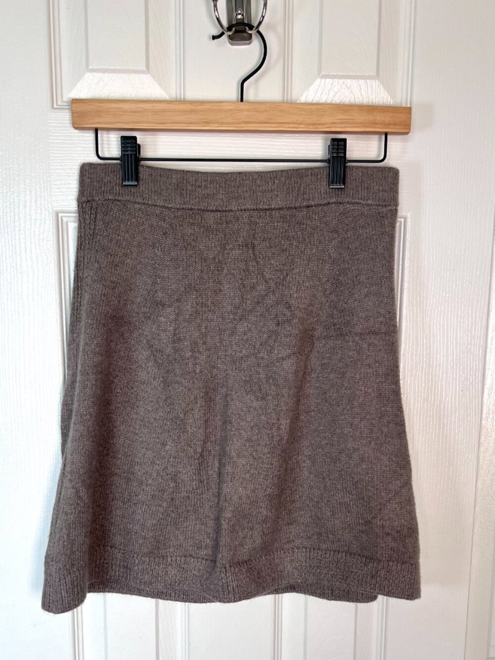 Banana Republic Factory Wool Blend Knit Pull On Mini Skirt Brown Size S Cozy